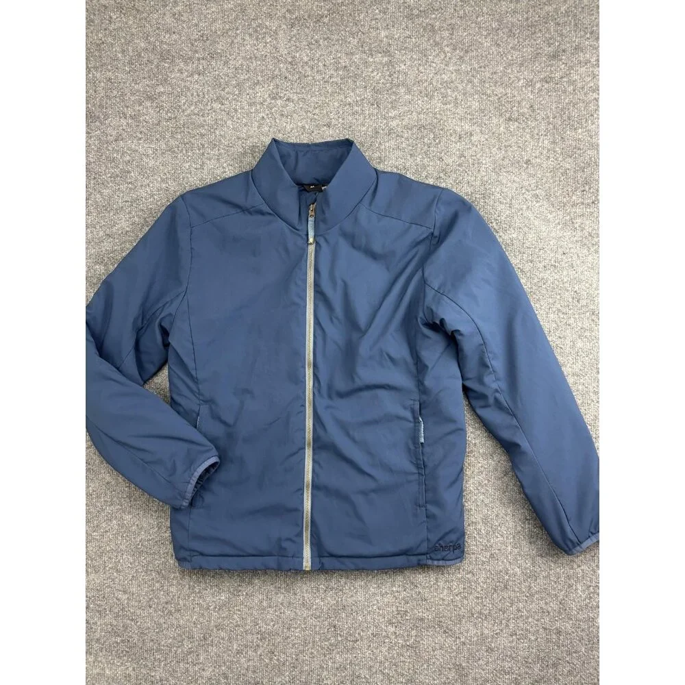 Men's Lightweight Blue Zip-Up Shirt Jacket